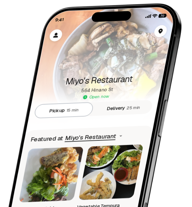 Miyo's Restaurant app preview