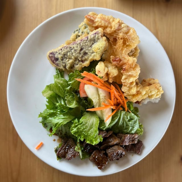 Shrimp & Vegetable Tempura Plate.